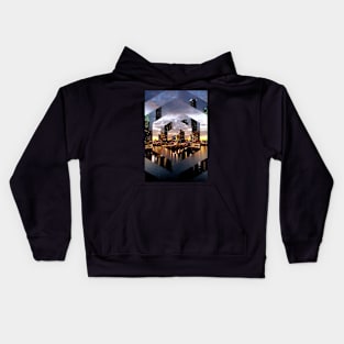 Beautiful Brisbane City River - A Geometric Print Kids Hoodie